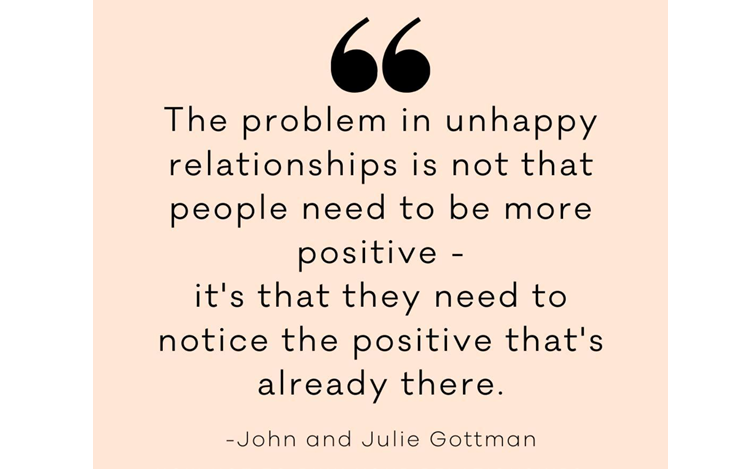 Positive Gottman quote Best Marriages